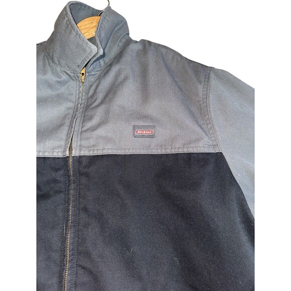 Dickies Work Jacket Mens XL Gray Workwear Mechanic Full Zip Canvas Utility 90s - Picture 5 of 16